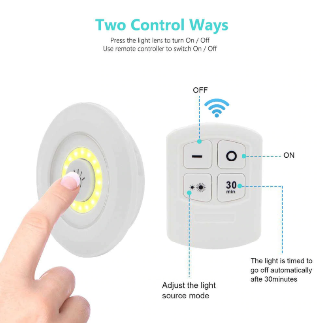 3PSC LED LIGHT WITH REMOTE CONTROL