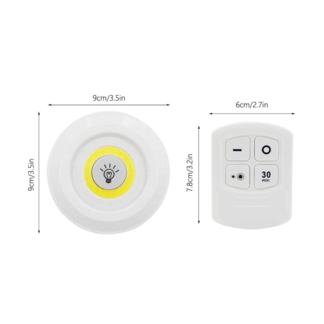 3PSC LED LIGHT WITH REMOTE CONTROL